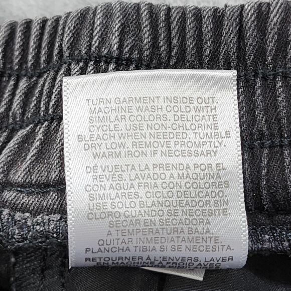 Simple Society Jeans Women 3/26 Black Faded Denim High Rise Cargo Jogger Stretch - Picture 5 of 11